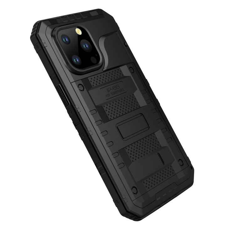 For iPhone 14 Pro RedPepper Wolf 360 Full Body Rugged Life Water-resistant Phone Case(Black)