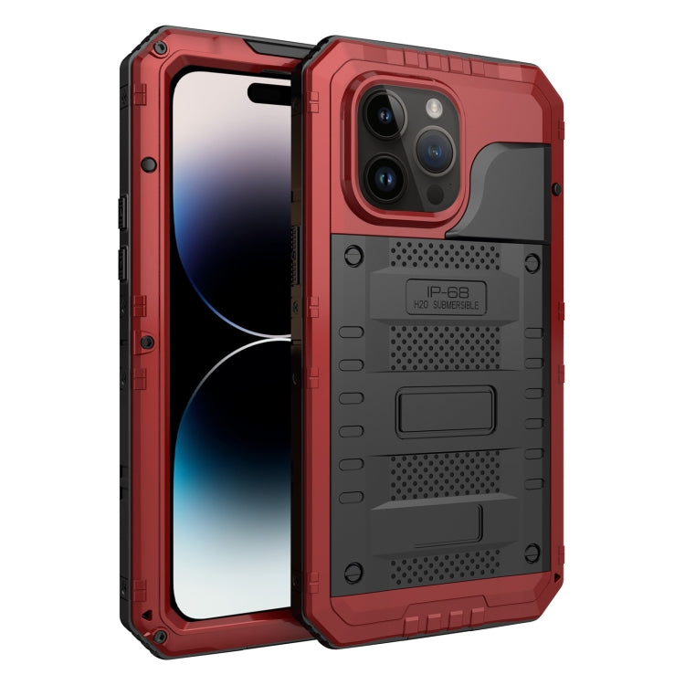 For iPhone 14 Pro RedPepper Wolf 360 Full Body Rugged Life Waterproof Phone Case(Red) - iPhone 14 Pro Cases by RedPepper | Online Shopping South Africa | PMc TechLife | Buy Now Pay Later Mobicred