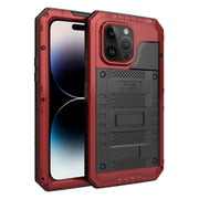 For iPhone 14 Pro RedPepper Wolf 360 Full Body Rugged Life Water-resistant Phone Case(Red)
