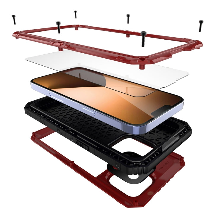 For iPhone 14 Pro RedPepper Wolf 360 Full Body Rugged Life Waterproof Phone Case(Red) - iPhone 14 Pro Cases by RedPepper | Online Shopping South Africa | PMc TechLife | Buy Now Pay Later Mobicred