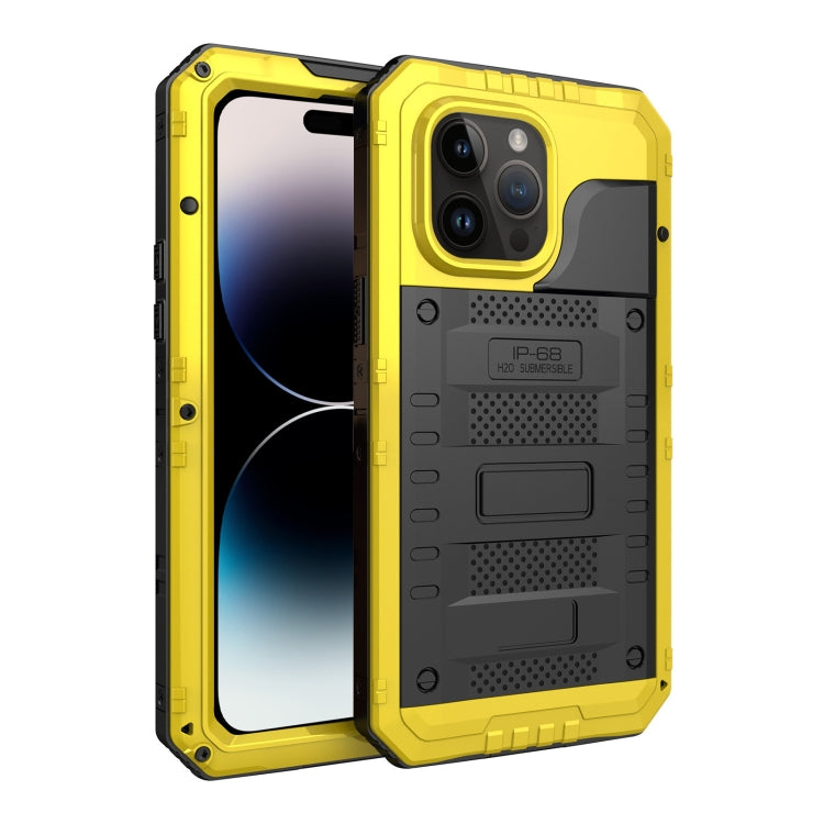 For iPhone 14 Pro RedPepper Wolf 360 Full Body Rugged Life Waterproof Phone Case(Yellow) - free shipping - PMc TechLife - Order now!