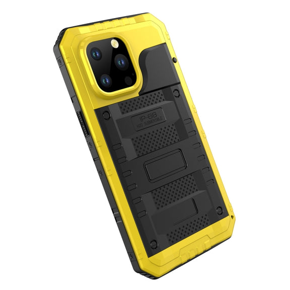 For iPhone 14 Pro RedPepper Wolf 360 Full Body Rugged Life Water-resistant Phone Case(Yellow)