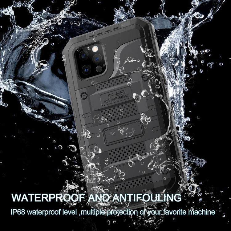 For iPhone 14 Pro RedPepper Wolf 360 Full Body Rugged Life Water-resistant Phone Case(Black)