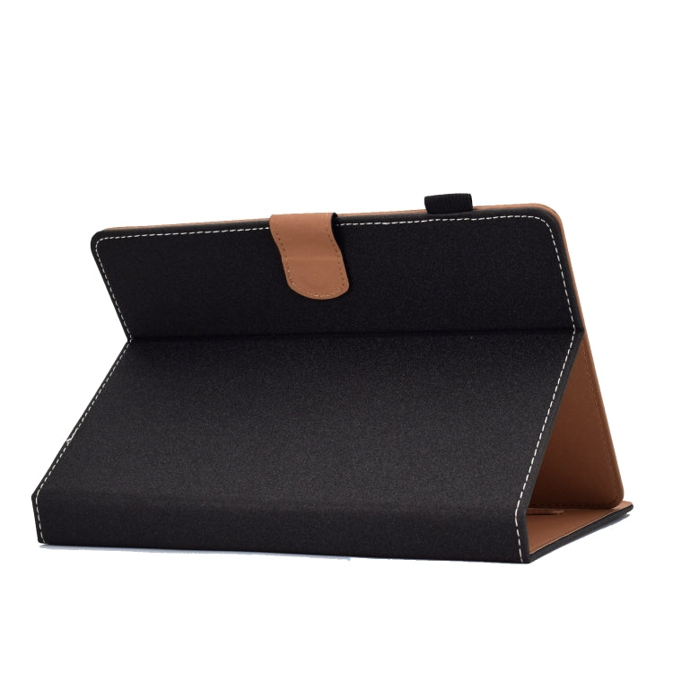 For 10 inch Solid Color Tablet PC Universal Magnetic Horizontal Flip Leather Case with Card Slots & Holder(Black) - 10 - 11 inch by PMC TechLife | Online Shopping South Africa | PMC TechLife | Buy Now Pay Later Mobicred