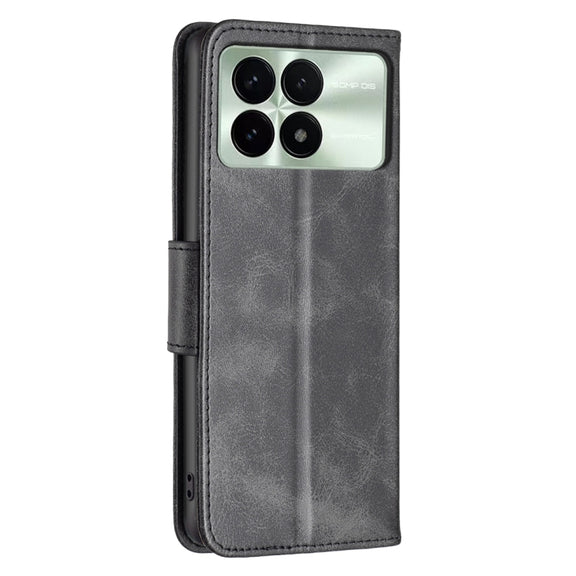 For Xiaomi Redmi K70 / K70 Pro Lambskin Texture Pure Color Flip Leather Phone Case(Black)