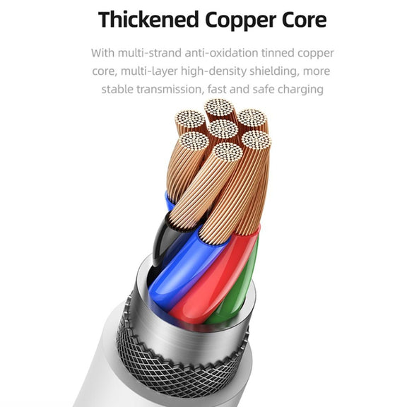 USAMS US-SJ612 U84 PD20W USB-C / Type-C to 8 Pin Charging Data Cable, Cable Length:3m(White)
