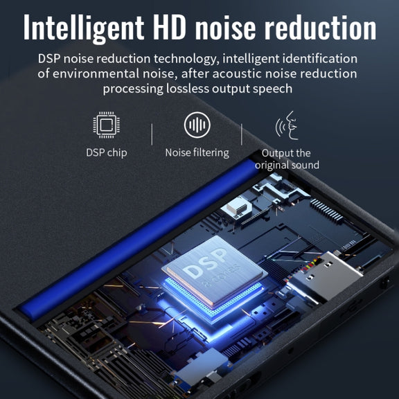 JNN K1 Square HD Noise Canceling Recorder, Capacity:16GB(Black)