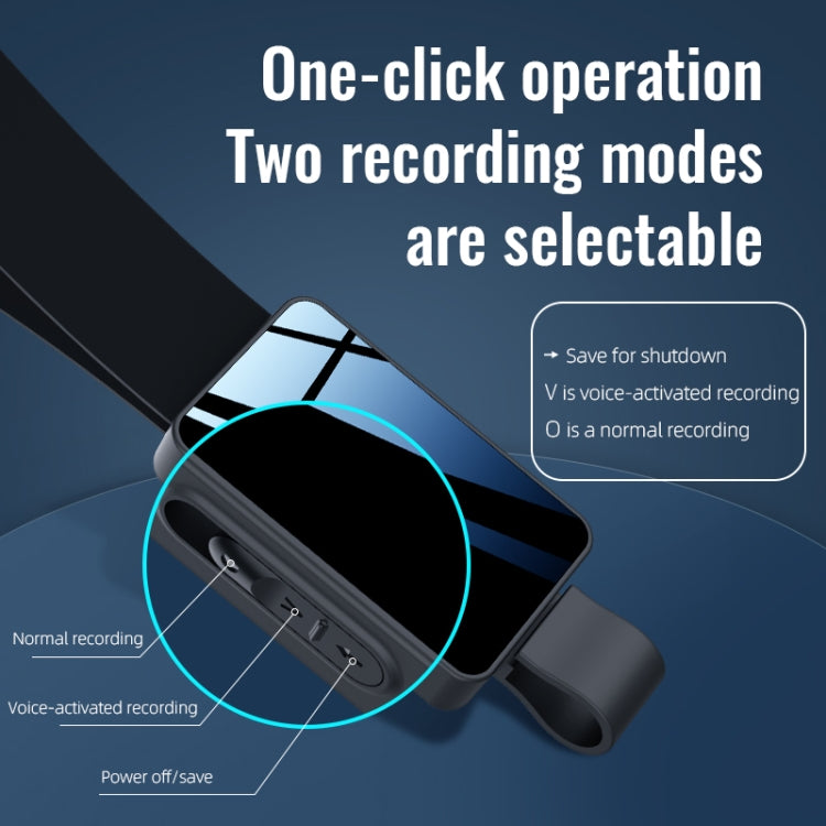 JNN K5 Voice Recorder with Lanyard, Capacity:64GB(Grey)