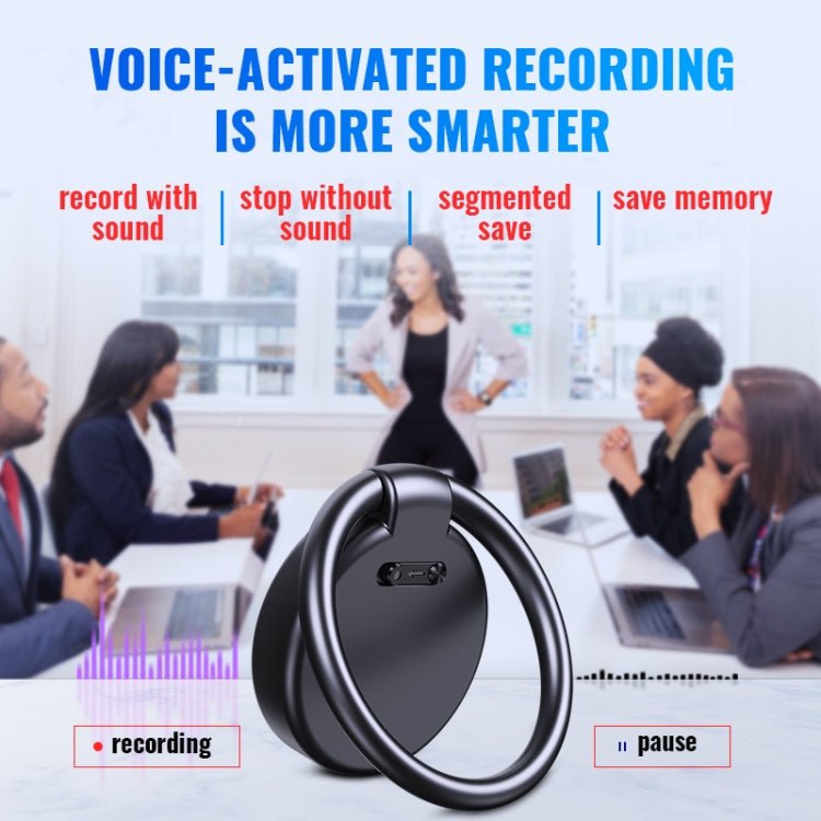 JNN S30 Round HD Noise Canceling Recorder, Capacity:16GB(Black)