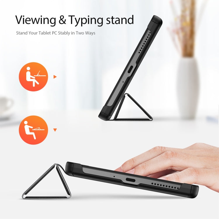 For Lenovo Tab M8 4th Gen DUX DUCIS Domo Series Magnetic Flip Leather Tablet Case(Black)