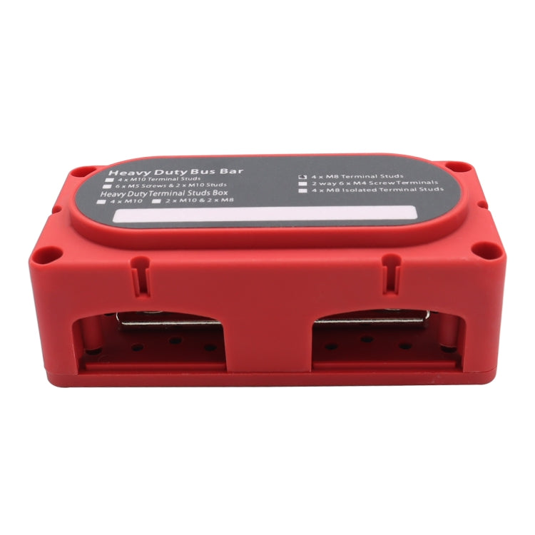 CP-3089-02 300A 48V 4-way M8 Terminal Busbar(Red) - Booster Cable & Clip by PMC TechLife | Online Shopping South Africa | PMC TechLife | Buy Now Pay Later Mobicred