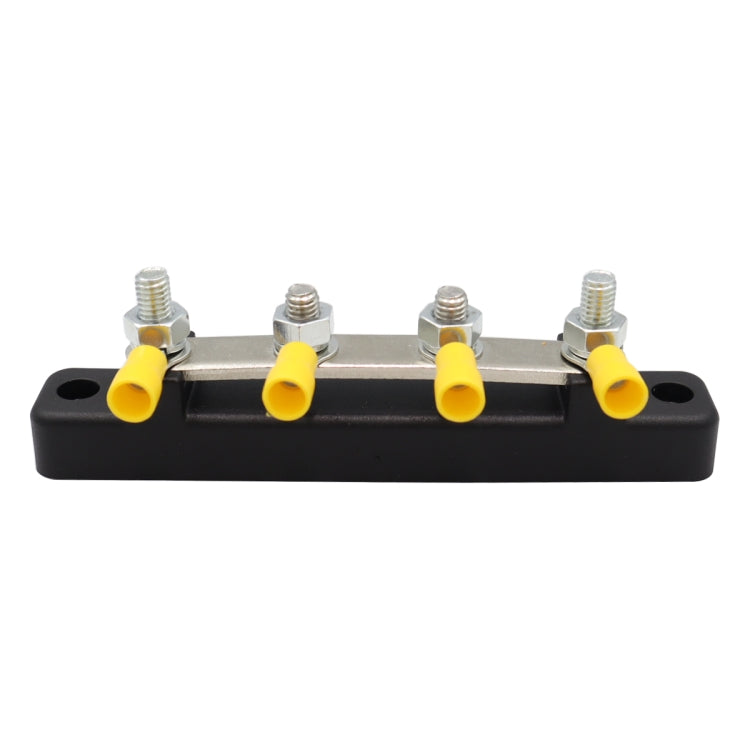 CP-3119 150A 12-48V RV Yacht Single-row 2-way Busbar with 4pcs Terminals(Black) - Booster Cable & Clip by PMC TechLife | Online Shopping South Africa | PMC TechLife | Buy Now Pay Later Mobicred
