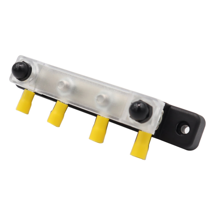 CP-3119 150A 12-48V RV Yacht Single-row 2-way Busbar with 4pcs Terminals(Black) - Booster Cable & Clip by PMC TechLife | Online Shopping South Africa | PMC TechLife | Buy Now Pay Later Mobicred