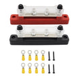 CP-3120 1 Pair 150A 12-48V RV Yacht Single-row 2-way Busbar with 8pcs Terminals(Black + Red) - Booster Cable & Clip by PMC TechLife | Online Shopping South Africa | PMC TechLife | Buy Now Pay Later Mobicred