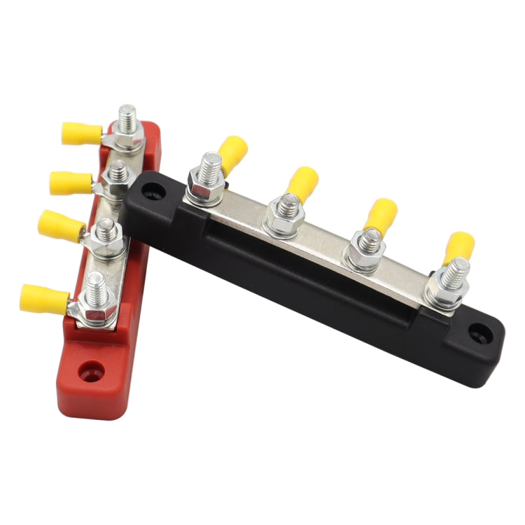 CP-3120 1 Pair 150A 12-48V RV Yacht Single-row 2-way Busbar with 8pcs Terminals(Black + Red) - Booster Cable & Clip by PMC TechLife | Online Shopping South Africa | PMC TechLife | Buy Now Pay Later Mobicred