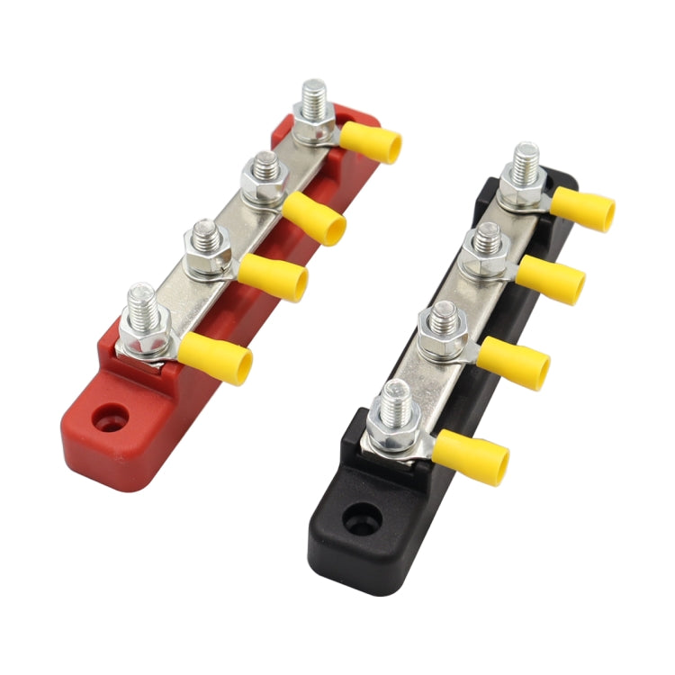 CP-3120 1 Pair 150A 12-48V RV Yacht Single-row 2-way Busbar with 8pcs Terminals(Black + Red) - Booster Cable & Clip by PMC TechLife | Online Shopping South Africa | PMC TechLife | Buy Now Pay Later Mobicred
