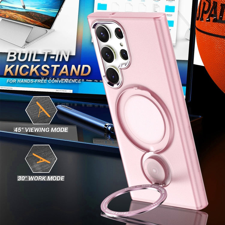 For Samsung Galaxy S23 Ultra 5G 360 Degree Rotation Holder MagSafe Magnetic Phone Case(Black) - Galaxy S23 Ultra 5G Cases by PMC TechLife | Online Shopping South Africa | PMC TechLife