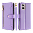 For Motorola Moto G53 5G/G13 4G/G23 4G Sheep Texture Cross-body Zipper Wallet Leather Phone Case(Purple) - Motorola Cases by PMC TechLife | Online Shopping South Africa | PMC TechLife | Buy Now Pay Later Mobicred