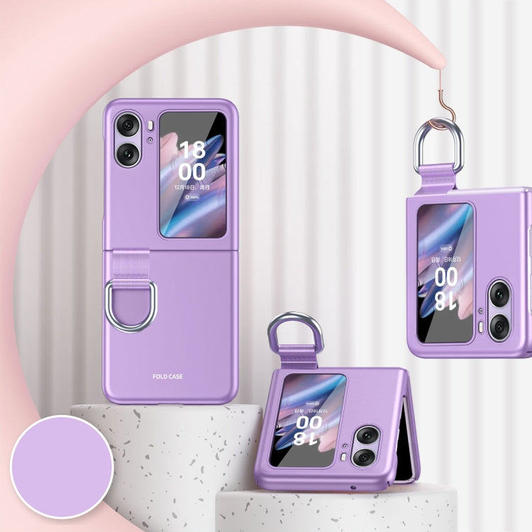 For OPPO Find N2 Flip Skin Feel Ultra-thin Ring Buckle Shockproof Phone Case(Purple) - Find N2 Flip Cases by PMC TechLife | Online Shopping South Africa | PMC TechLife