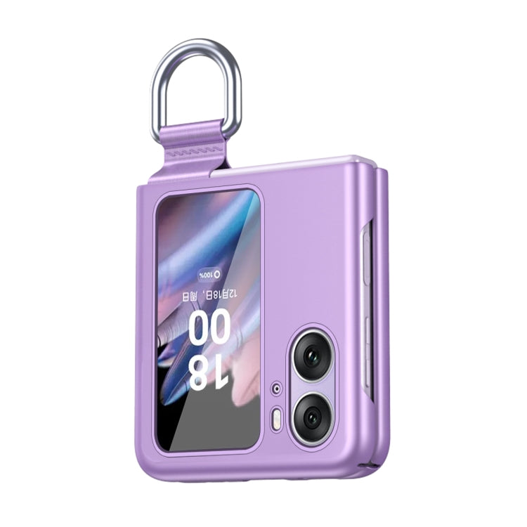For OPPO Find N2 Flip Skin Feel Ultra-thin Ring Buckle Shockproof Phone Case(Purple) - Find N2 Flip Cases by PMC TechLife | Online Shopping South Africa | PMC TechLife