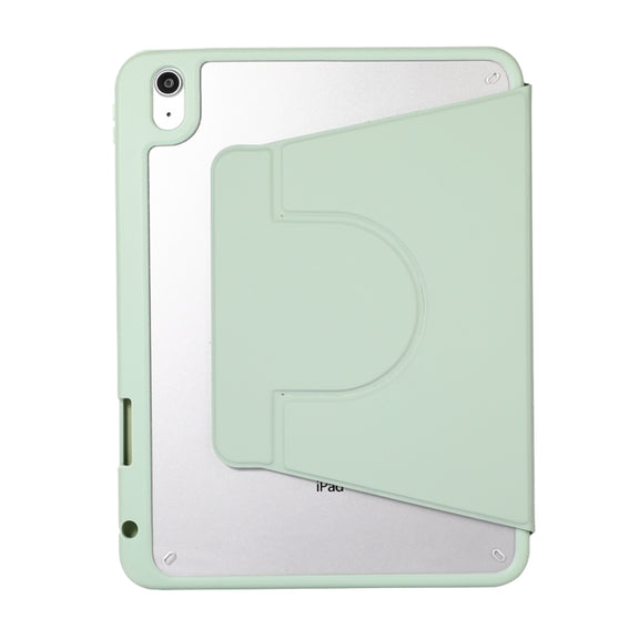 2 in 1 Acrylic Split Rotating Leather Tablet Case For iPad Air 13 2024 / iPad Pro 12.9 2022 / 2020 / 2021 / 2018(Matcha Green)