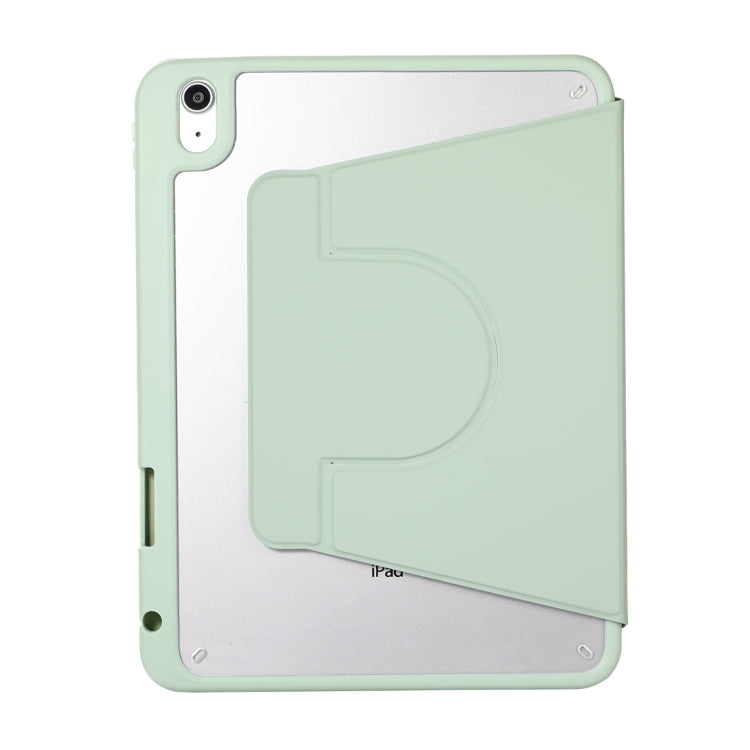 2 in 1 Acrylic Split Rotating Leather Tablet Case For iPad Air 13 2024 / iPad Pro 12.9 2022 / 2020 / 2021 / 2018(Matcha Green)