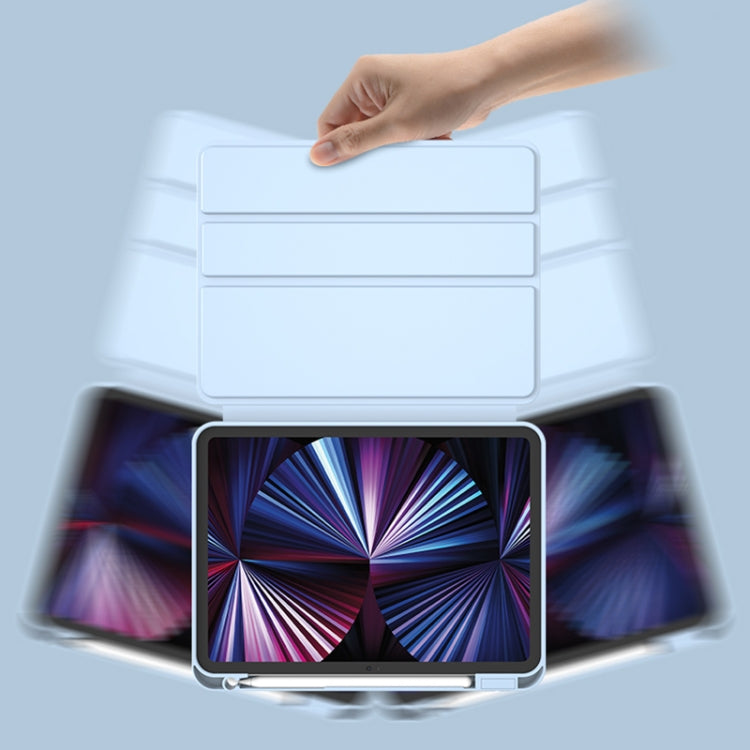 2 in 1 Acrylic Split Rotating Leather Tablet Case For iPad Air 13 2025 / 2024 / iPad Pro 12.9 2022 / 2020 / 2021 / 2018(Pink) - iPad Pro 12.9 (2022/2021) Cases by PMC TechLife | Online Shopping South Africa | PMC TechLife | Buy Now Pay Later Mobicred