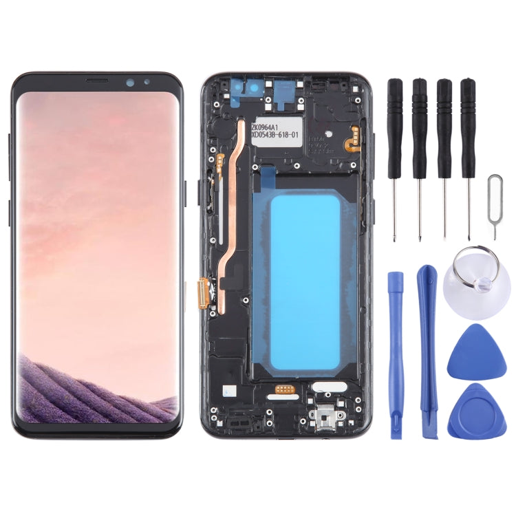 TFT LCD Screen for Samsung Galaxy S8+ SM-G955 Digitizer Full Assembly with Frame(Black) - free shipping - PMC Jewellery - Order now!