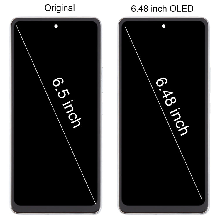 For Samsung Galaxy A53 5G SM-A536 6.48 inch OLED LCD Screen Digitizer Full Assembly with Frame (Gold)