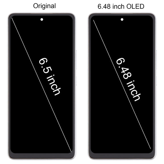 For Samsung Galaxy A53 5G SM-A536 6.48 inch OLED LCD Screen Digitizer Full Assembly with Frame (White)