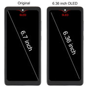 6.36 inch OLED LCD Screen for Samsung Galaxy A72 SM-A725 6.33 inch Digitizer Full Assembly with Frame(Black)