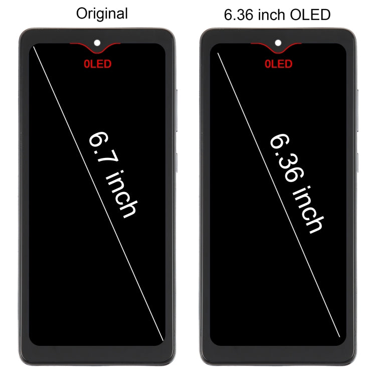 6.36 inch OLED LCD Screen for Samsung Galaxy A72 SM-A725 6.33 inch Digitizer Full Assembly with Frame(Black)