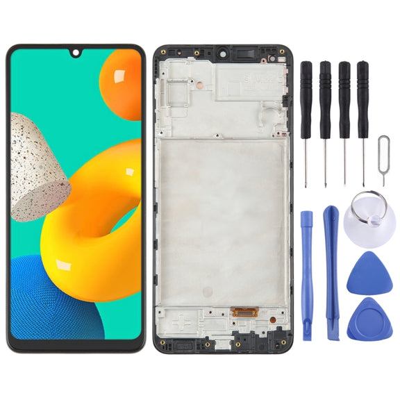 For Samsung Galaxy M32 SM-M325 OLED LCD Screen Digitizer Full Assembly with Frame
