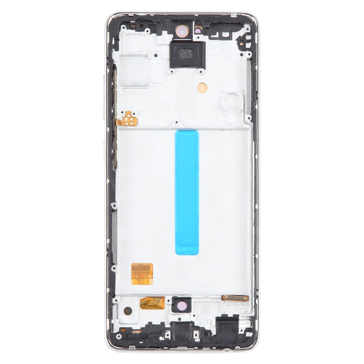 For Samsung Galaxy A52 4G SM-A525 6.43 inch OLED LCD Screen Digitizer Full Assembly with Frame (White)