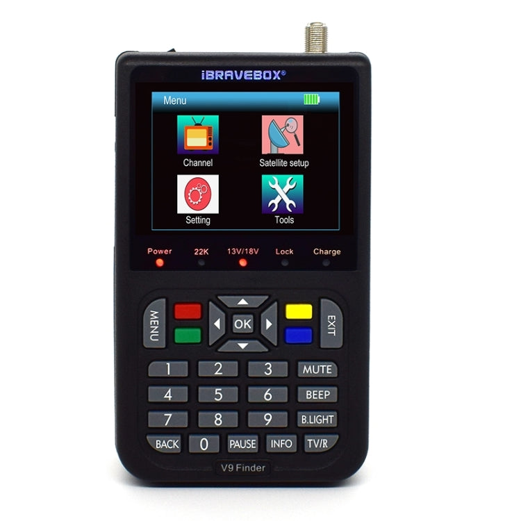 iBRAVEBOX V9 Finder Digital Satellite Signal Finder Meter, Plug Type:EU Plug(Black) - Satellite Finder by PMC TechLife | Online Shopping South Africa | PMC TechLife | Buy Now Pay Later Mobicred