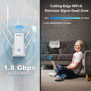 Wavlink AERIAL D4X AX1800Mbps Dual Frequency WiFi Signal Amplifier WiFi6 Extender(AU Plug)