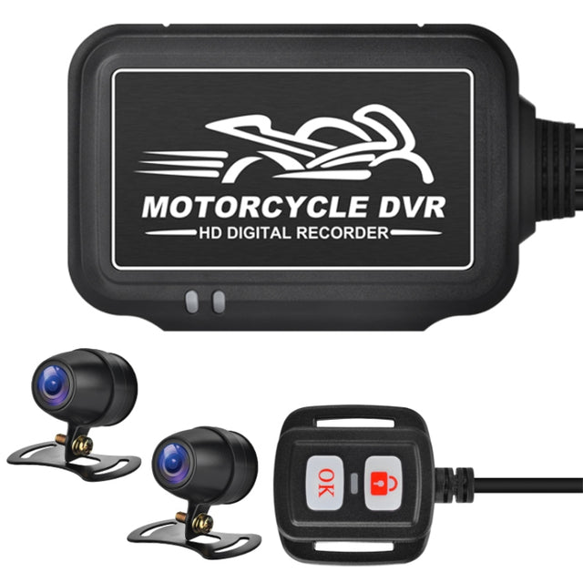 SE3 Dual AHD 1080P Water-resistant HD Motorcycle DVR Without Screen, Support TF Card / Cycling Video / Parking Monitoring