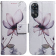 For OPPO Reno8 T 4G Coloured Drawing Flip Leather Phone Case(Magnolia) - OPPO Cases by PMC TechLife | Online Shopping South Africa | PMC TechLife | Buy Now Pay Later Mobicred