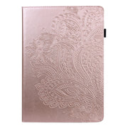 For Lenovo Tab M8 4th Gen TB-300FU Peacock Embossed Pattern Leather Tablet Case(Rose Gold)