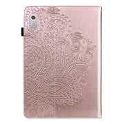 For Lenovo Tab M8 4th Gen TB-300FU Peacock Embossed Pattern Leather Tablet Case(Rose Gold)