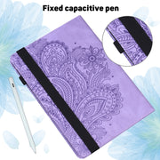 For Lenovo Tab P11 Gen 2 Peacock Embossed Pattern Leather Tablet Case(Purple)