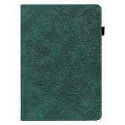 For Lenovo Tab P11 Gen 2 Peacock Embossed Pattern Leather Tablet Case(Green)