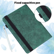 For Lenovo Tab P11 Gen 2 Peacock Embossed Pattern Leather Tablet Case(Green)