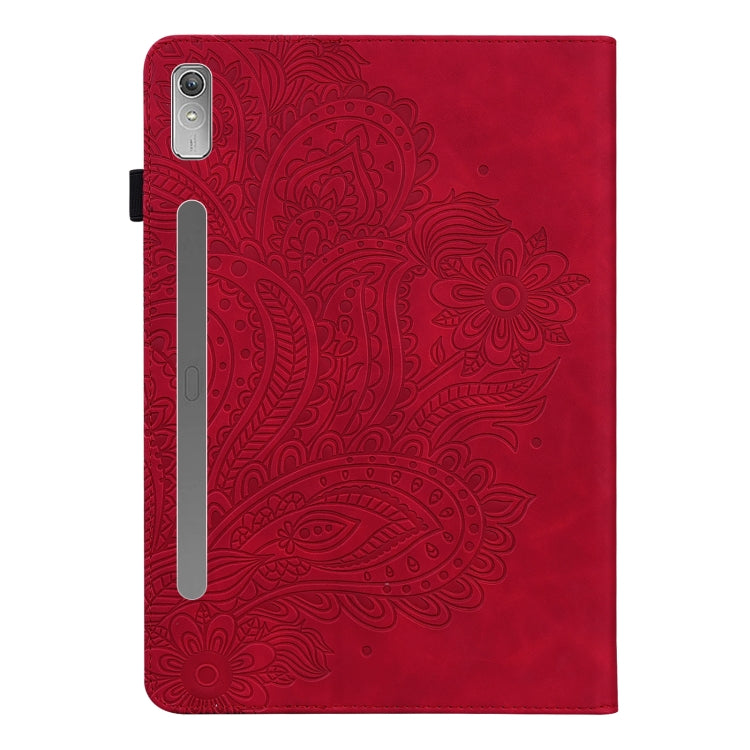 For Lenovo Tab P11 Pro Gen 2 Peacock Embossed Pattern Leather Tablet Case(Red) - Lenovo by PMC TechLife | Online Shopping South Africa | PMC TechLife | Buy Now Pay Later Mobicred