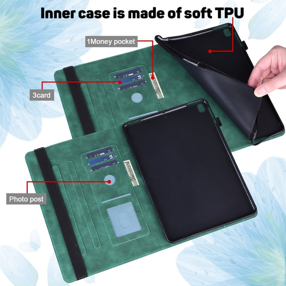 For Lenovo Tab P11 Pro Gen 2 Peacock Embossed Pattern Leather Tablet Case(Green)