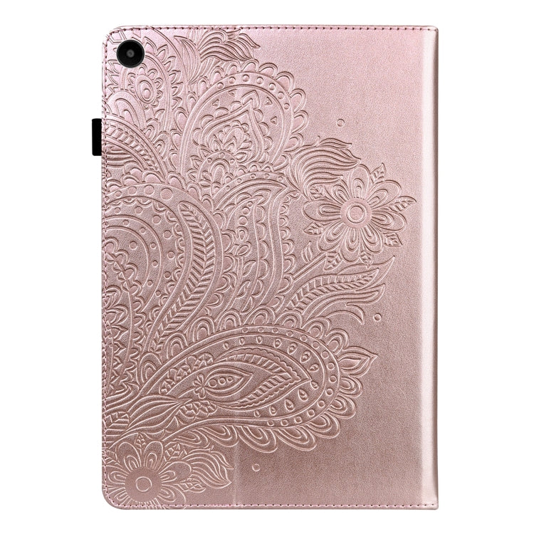For Huawei MatePad SE 10.4 2022 Peacock Embossed Pattern Leather Tablet Case(Rose Gold) - Huawei by PMC TechLife | Online Shopping South Africa | PMC TechLife | Buy Now Pay Later Mobicred