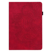 For Huawei MatePad SE 10.4 2022 Peacock Embossed Pattern Leather Tablet Case(Red)