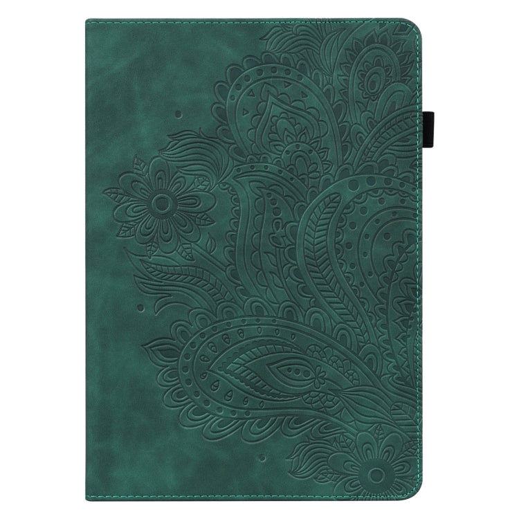 For Huawei MatePad SE 10.4 2022 Peacock Embossed Pattern Leather Tablet Case(Green)