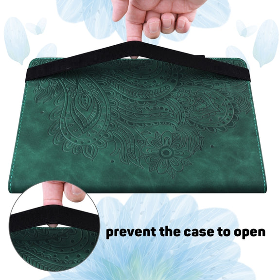 For Huawei MatePad SE 10.4 2022 Peacock Embossed Pattern Leather Tablet Case(Green)