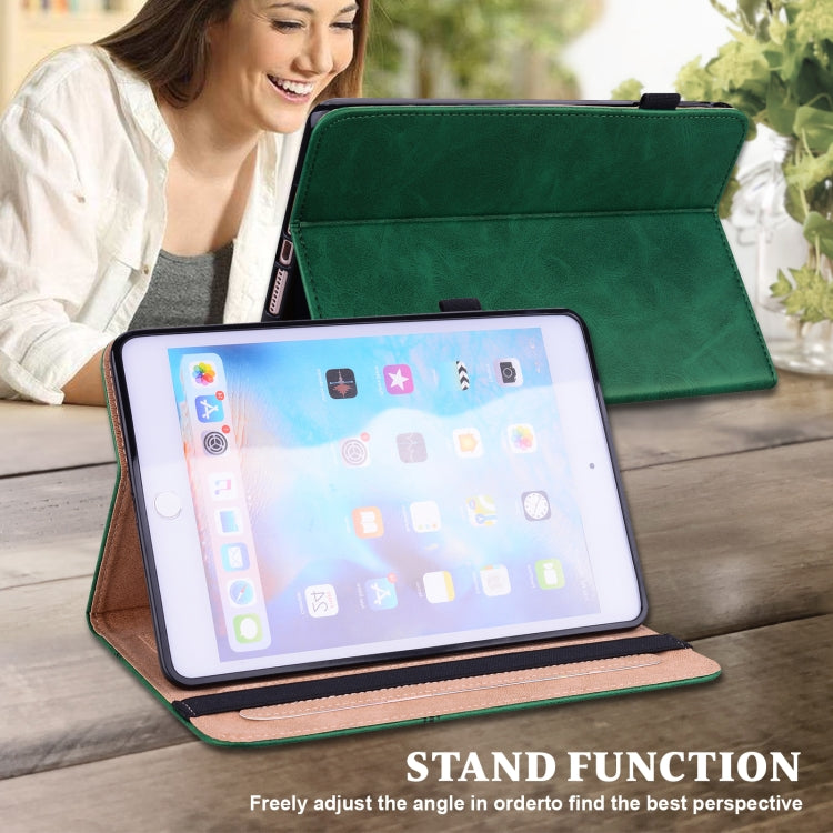 For Lenovo Tab M8 4th Gen TB-300FU Embossed Striped Leather Tablet Case(Green)